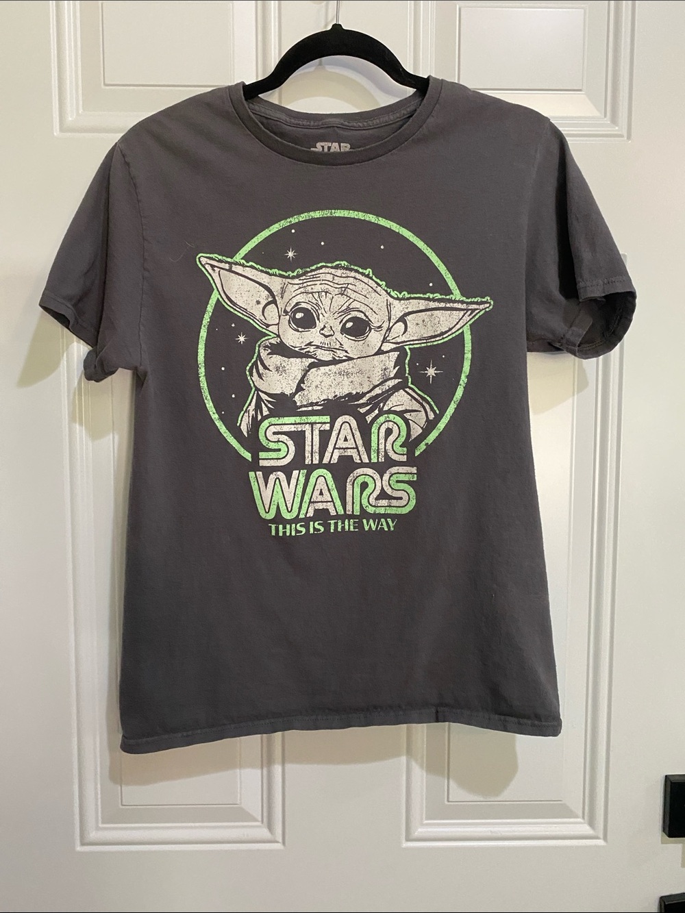 Star Wars Gray Tee with Green Graphic